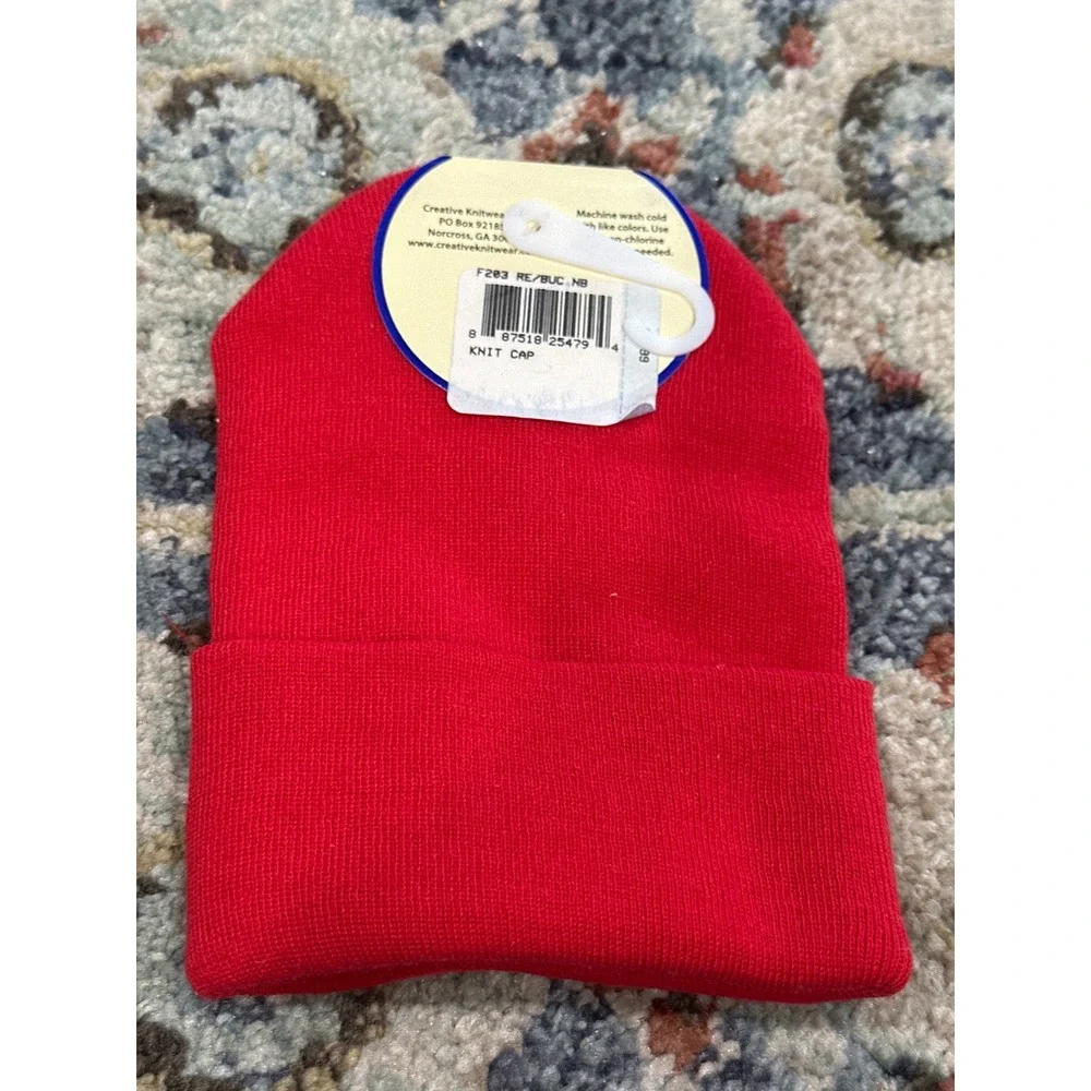 Buc-ee's Beanie Newborn Red Creative Knitwear Logo Patch‎ NWT